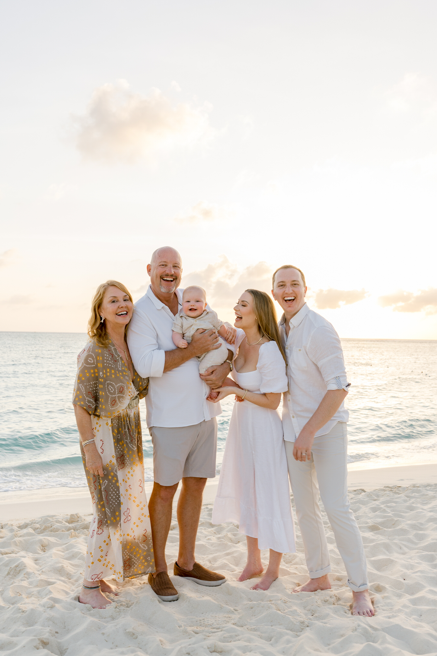family beach photo cayman islands